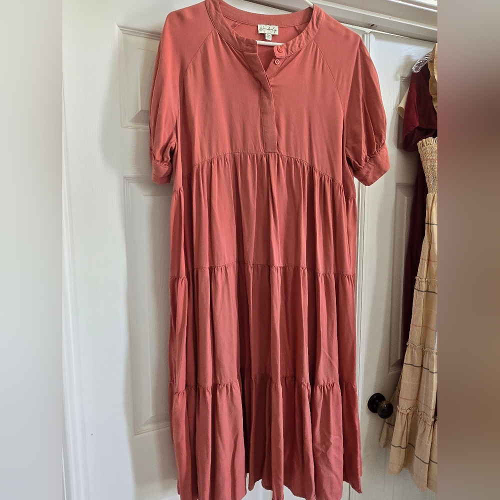 Women's Terracotta Midi Dress